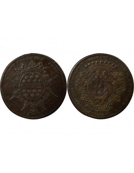 Gérard Mellier Maire de Nantes Jeton Cuivre 1721