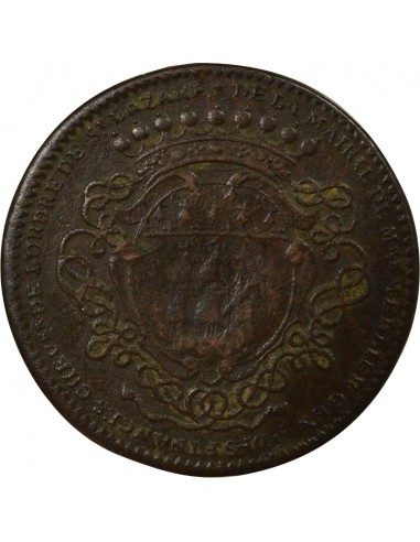 Gérard Mellier Maire de Nantes Jeton Cuivre 1721