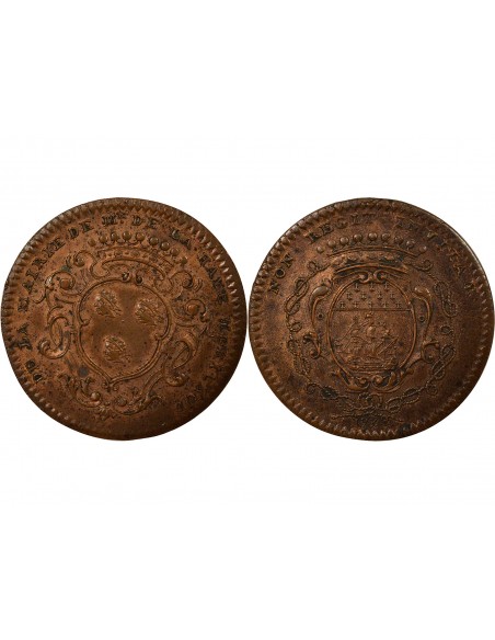 François Moricaud Maire de Nantes Jeton Cuivre 1738