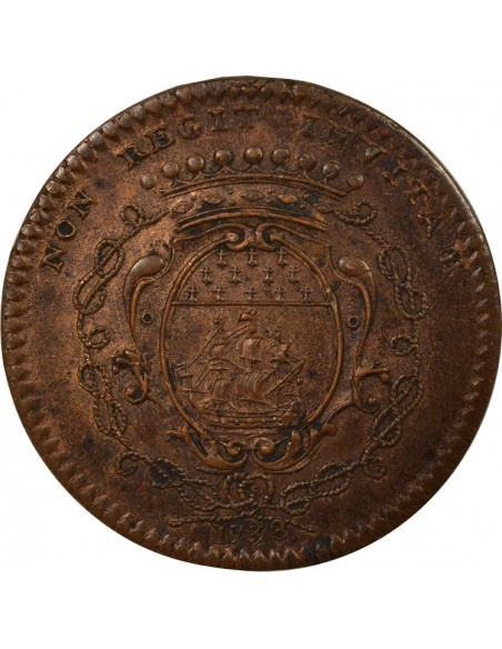 François Moricaud Maire de Nantes Jeton Cuivre 1738