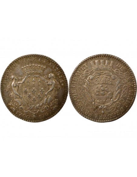 François Libault Maire de Nantes Jeton Argent 1766-1767