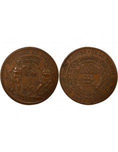Mathurin Bellabre Maire de Nantes Jeton Cuivre 1748