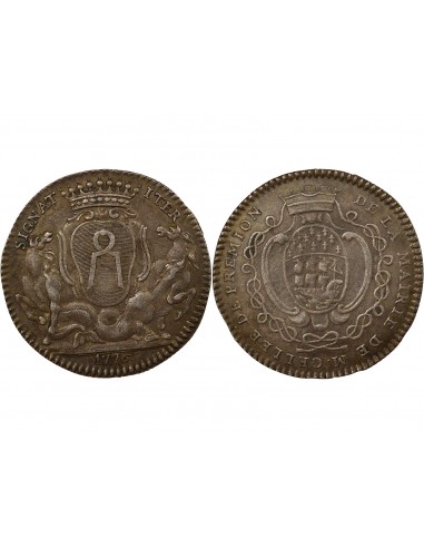 Jean-Baptiste Gellée de Prémion Maire de Nantes Jeton Argent 1776