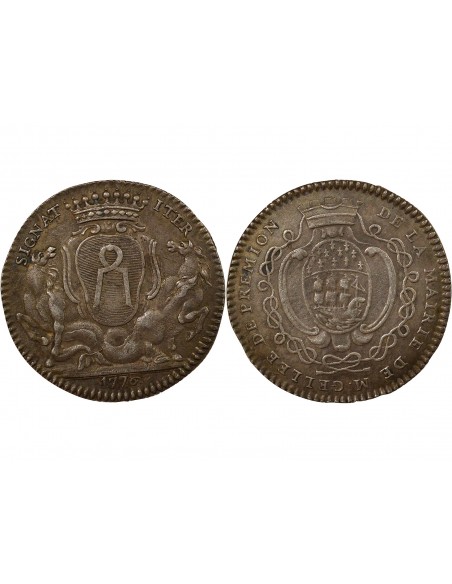 Jean-Baptiste Gellée de Prémion Maire de Nantes Jeton Argent 1776
