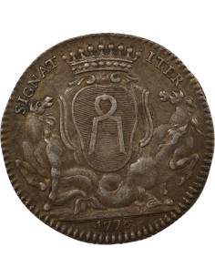 Jean-Baptiste Gellée de Prémion Maire de Nantes Jeton Argent 1776 2