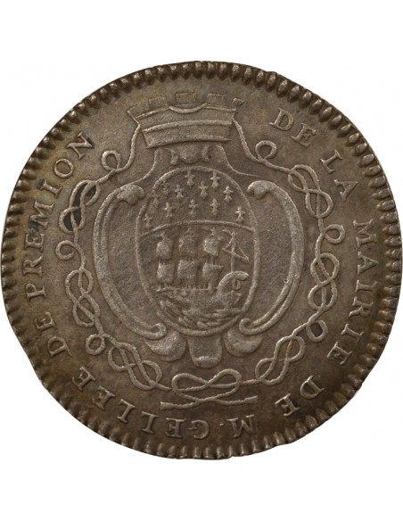 Jean-Baptiste Gellée de Prémion Maire de Nantes Jeton Argent 1776