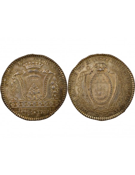 Georges Guérin de Beaumont Maire de Nantes Jeton Argent 1786-1787