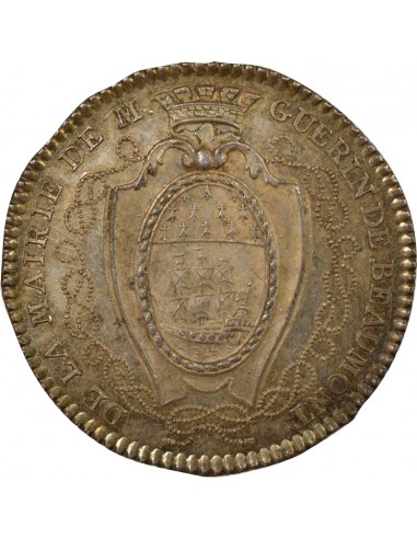 Georges Guérin de Beaumont Maire de Nantes Jeton Argent 1786-1787