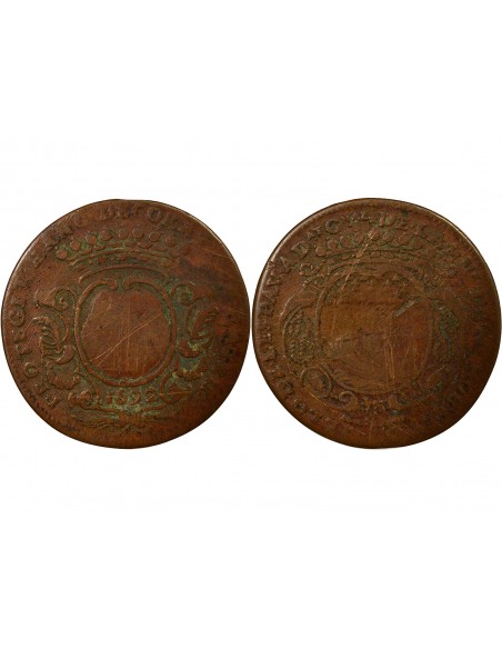 Pierre Noblet Maire de Nantes Jeton Cuivre 1692