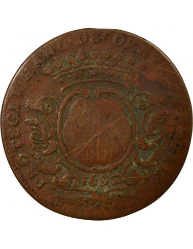 Pierre Noblet Maire de Nantes Jeton Cuivre 1692