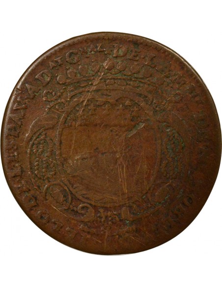 Pierre Noblet Maire de Nantes Jeton Cuivre 1692