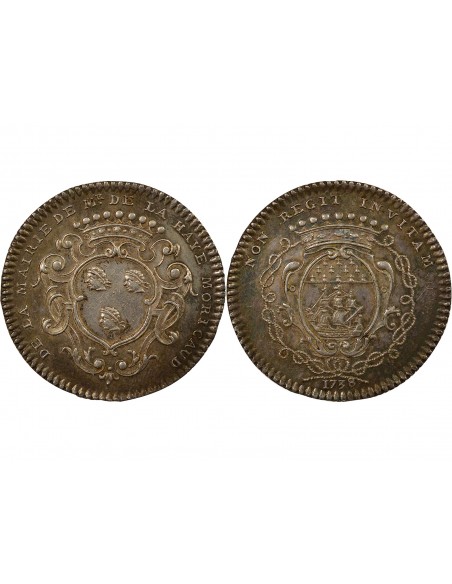 François Moricaud Maire de Nantes Jeton Argent 1738