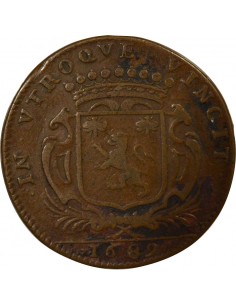 Paul Cassard Maire de Nantes Jeton Cuivre 1689 2