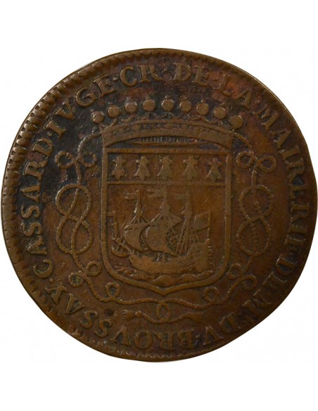 Paul Cassard Maire de Nantes Jeton Cuivre 1689