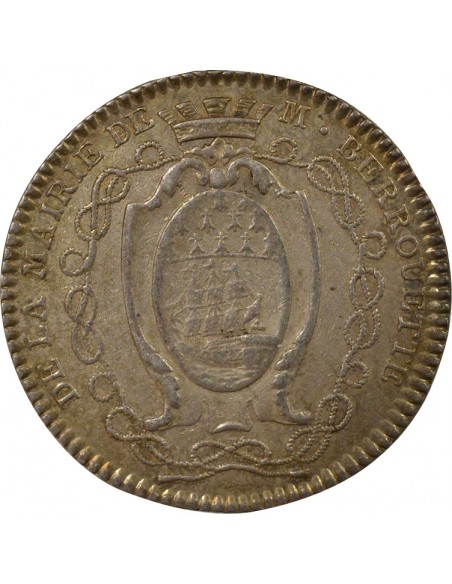 Jean-Jacques Berrouette Maire de Nantes Jeton Argent 1782-1783