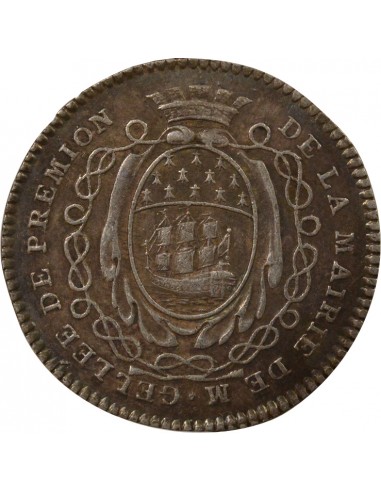 Jean-Baptiste Gellée de Prémion Maire de Nantes Jeton Argent 1776