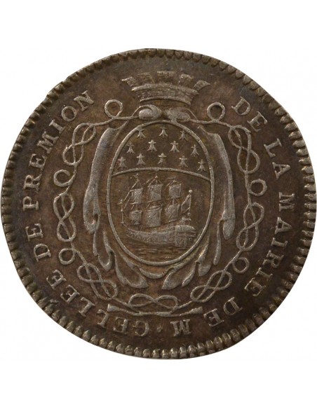 Jean-Baptiste Gellée de Prémion Maire de Nantes Jeton Argent 1776