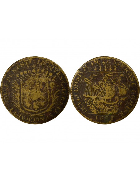 Jacques Charette Maire de Nantes Jeton Laiton 1668