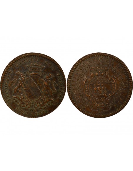 Pierre de la Ville de Chambardet Maire / Intendant de Nantes Jeton Cuivre 1845-1860 A Paris