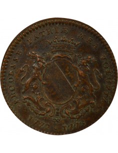 Pierre de la Ville de Chambardet Maire / Intendant de Nantes Jeton Cuivre 1845-1860 A Paris 2