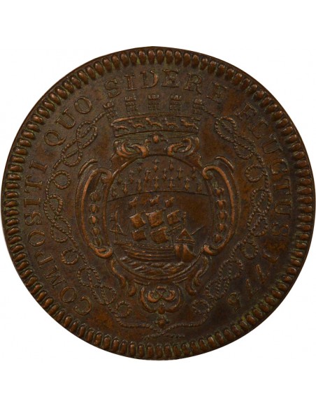 Pierre de la Ville de Chambardet Maire / Intendant de Nantes Jeton Cuivre 1845-1860 A Paris