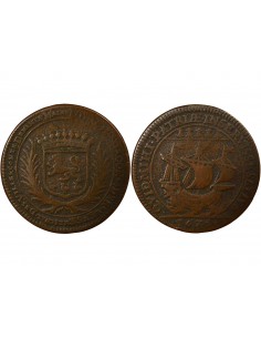 Louis Charette Maire de Nantes Jeton Cuivre 1675