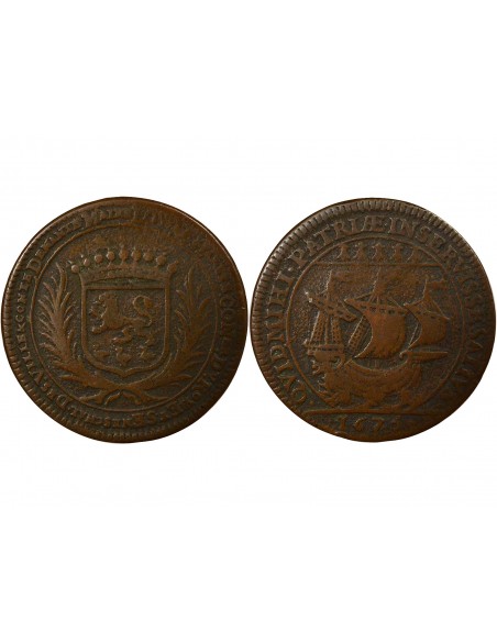 Louis Charette Maire de Nantes Jeton Cuivre 1675