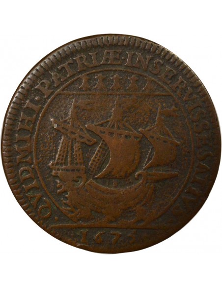 Louis Charette Maire de Nantes Jeton Cuivre 1675