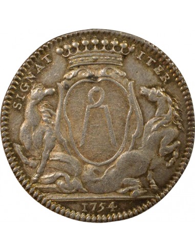 Jean-Baptiste Gellée de Prémion Maire de Nantes Jeton Argent 1754