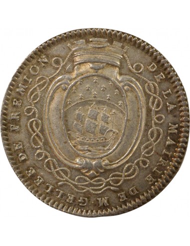 Jean-Baptiste Gellée de Prémion Maire de Nantes Jeton Argent 1754