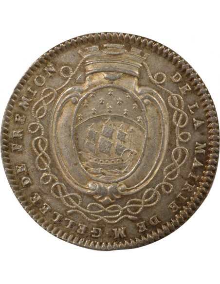 Jean-Baptiste Gellée de Prémion Maire de Nantes Jeton Argent 1754