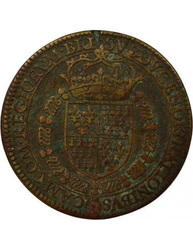 Henri III Chambre des Comptes de Bretagne Jeton Laiton 1587