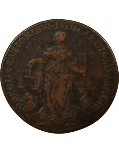 Chambre des Comptes de Bretagne Jeton Cuivre 1647