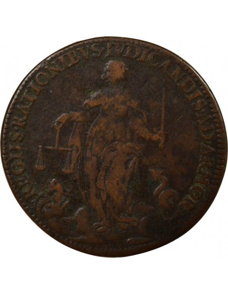 Chambre des Comptes de Bretagne Jeton Cuivre 1647