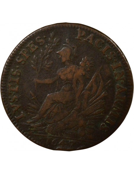 Chambre des Comptes de Bretagne Jeton Cuivre 1647