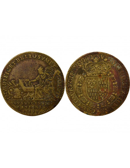 Chambre des Comptes de Bretagne Jeton Laiton 1589
