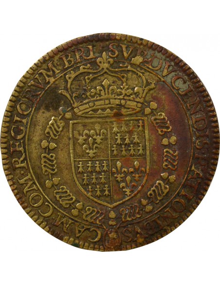Chambre des Comptes de Bretagne Jeton Laiton 1589