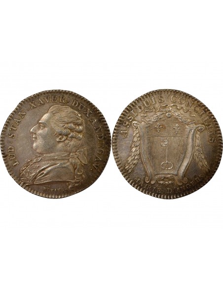 Louis XVIII Maire d'Angers Jeton Argent