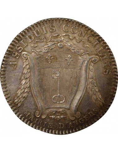 Louis XVIII Maire d'Angers Jeton Argent