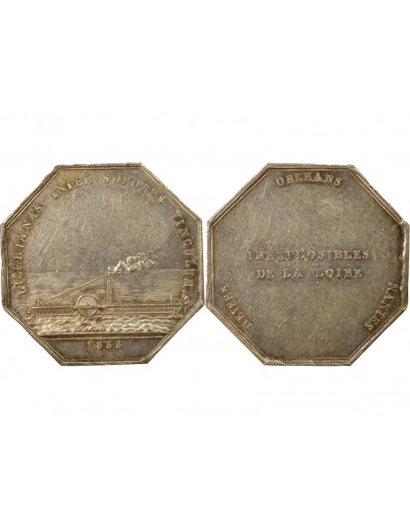 Inexplosibles de la Loire Jeton Argent 1845-1860