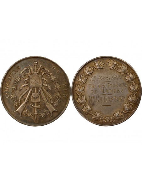 Concours de Tir Jeton Argent 1883