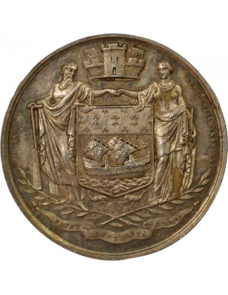 Conseil Municipal de Nantes Jeton Argent 1855