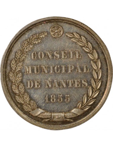 Conseil Municipal de Nantes Jeton Argent 1855