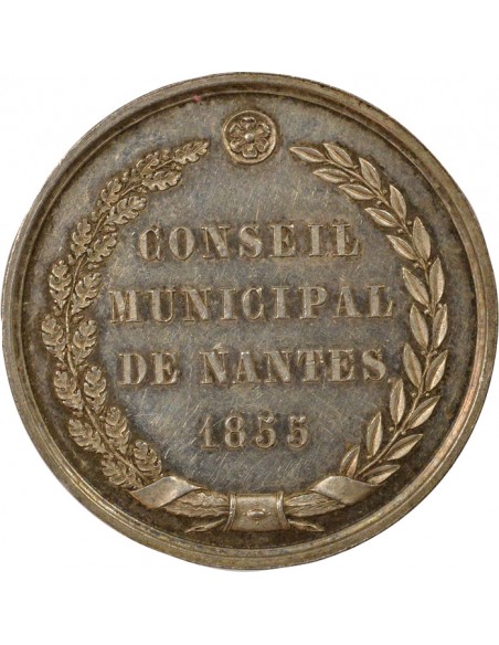 Conseil Municipal de Nantes Jeton Argent 1855