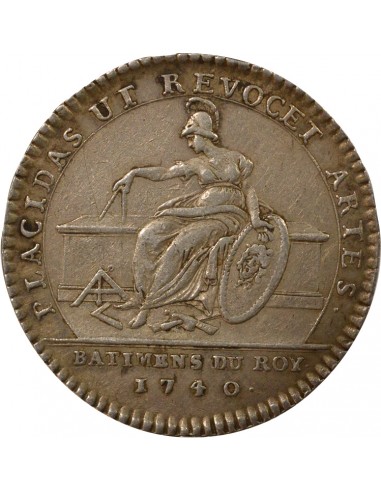 Louis XV Bâtiment du Roi Jeton Argent 1740