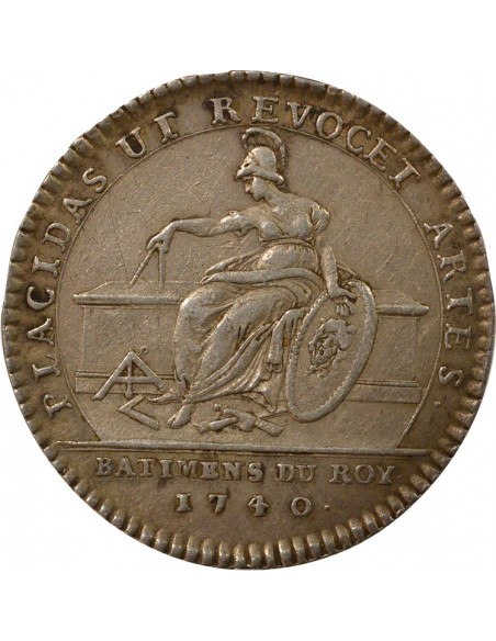 Louis XV Bâtiment du Roi Jeton Argent 1740