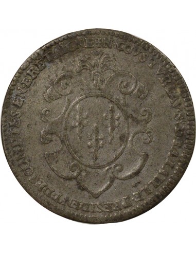 Nicolas Coustureau de la Jaille Président de la Chambre des Comptes de Bretagne Jeton Etain 1582