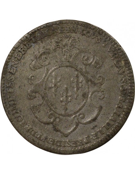 Nicolas Coustureau de la Jaille Président de la Chambre des Comptes de Bretagne Jeton Etain 1582