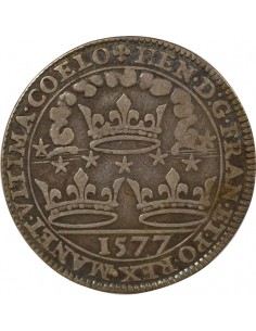 Henri III Chambre des Comptes de Bretagne Jeton Argent 1577 2