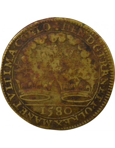 Henri III Chambre des Comptes de Bretagne Jeton Laiton 1580
